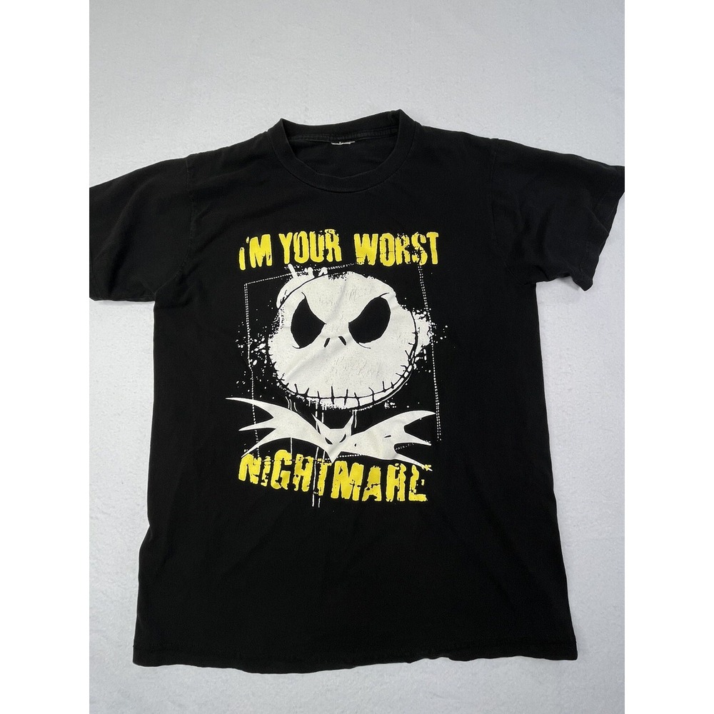 JACK SKELLINGTON Mens M Shirt Black Nightmare Before Christmas Disney‎